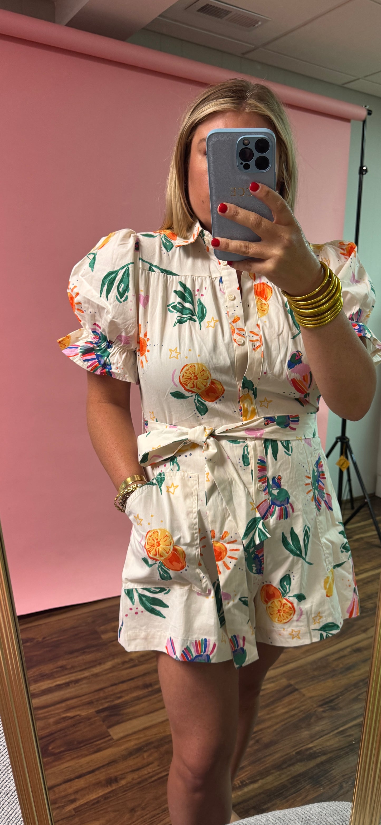 Cream Puff Sleeve Romper