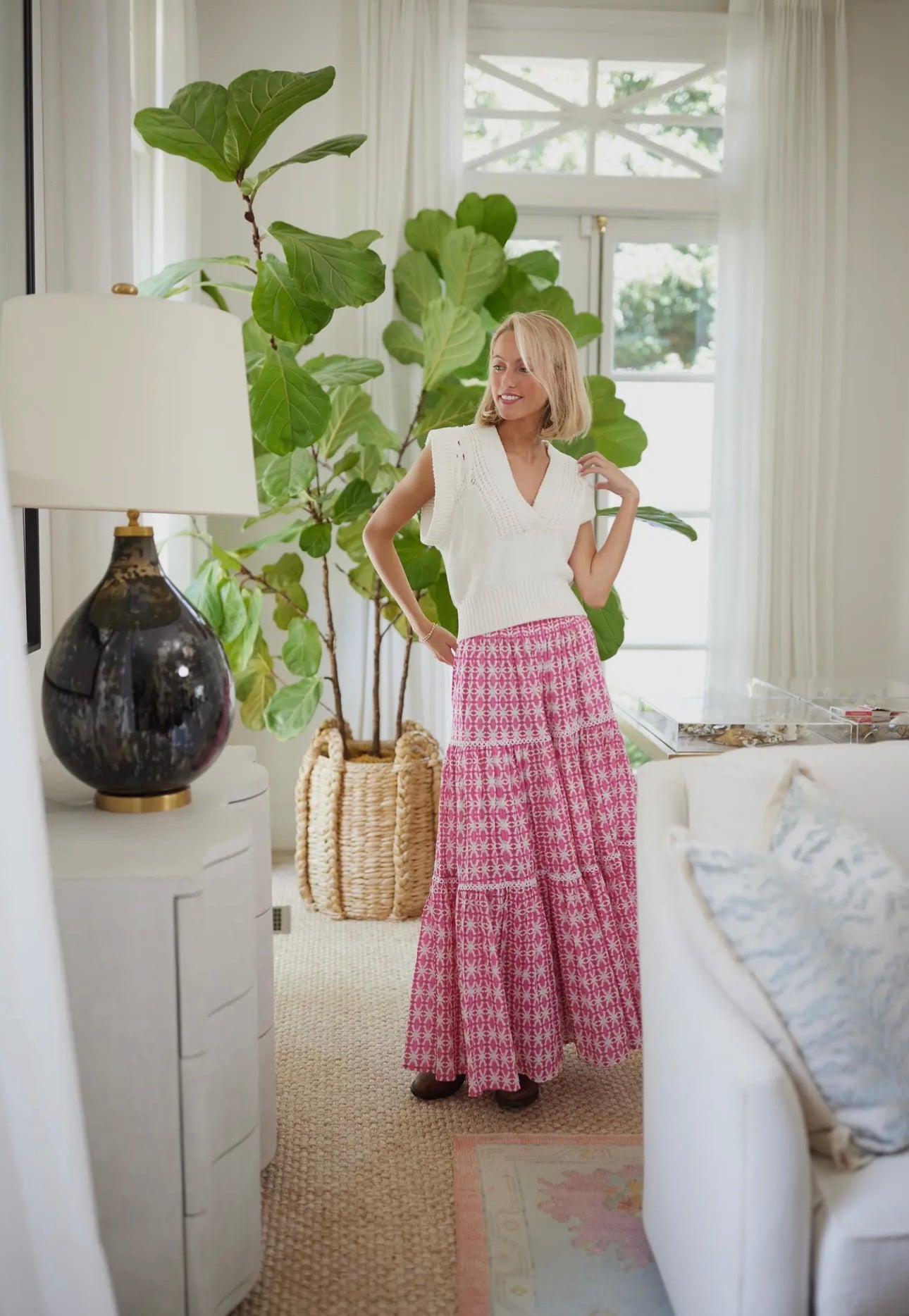 Spice Market Pink Maxi Skirt