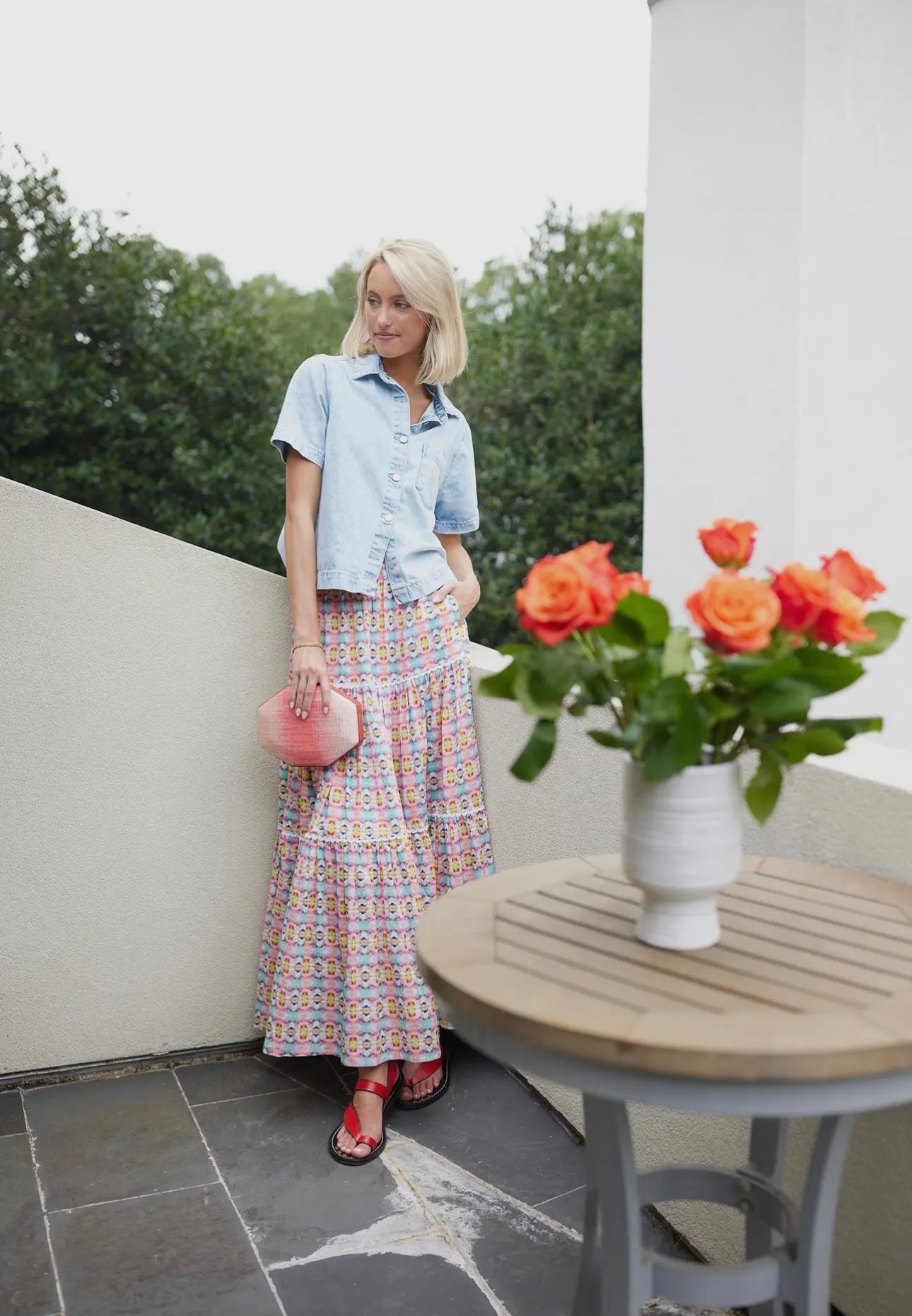 Triple Tiered Maxi Skirt