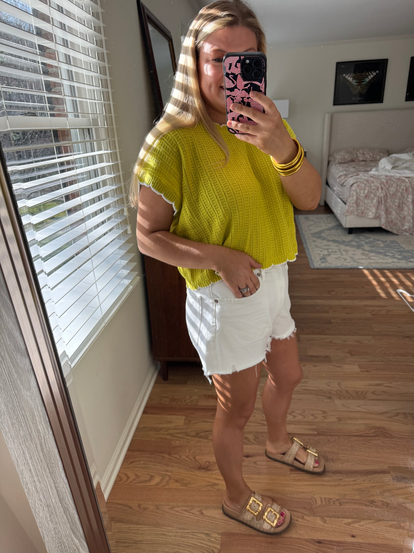 Lime Cap Sleeve Sweater Vest