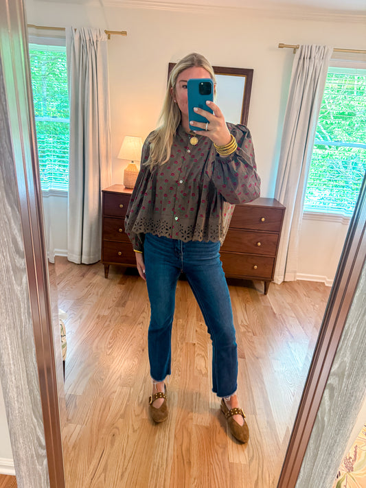 Floral Long Sleeve Lace Top