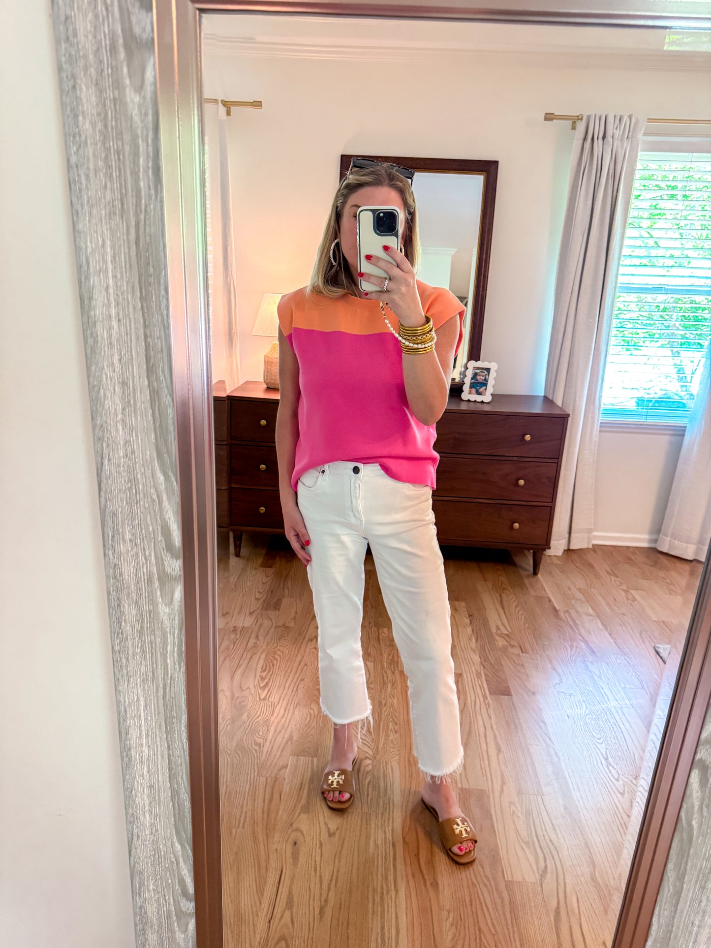 Color Block Sleeveless Sweater