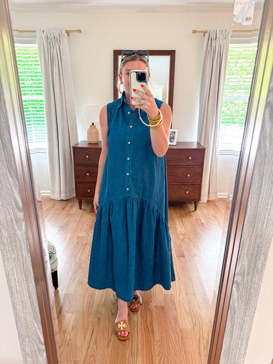 Alessia Denim Maxi Dress
