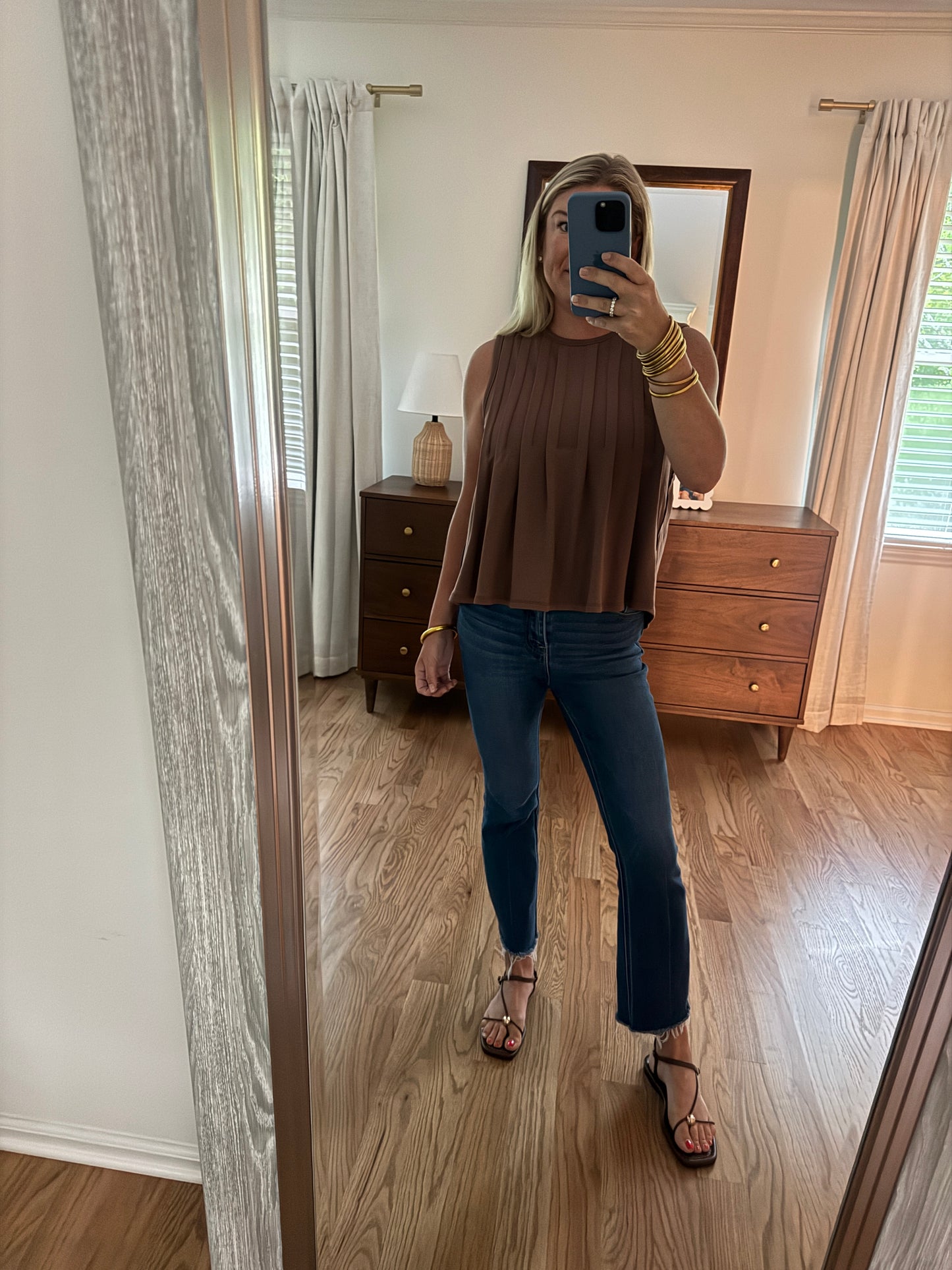 The Everly Pleat Top