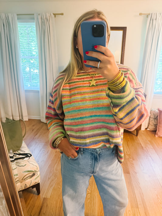 Happy Hour Stripe Sweater