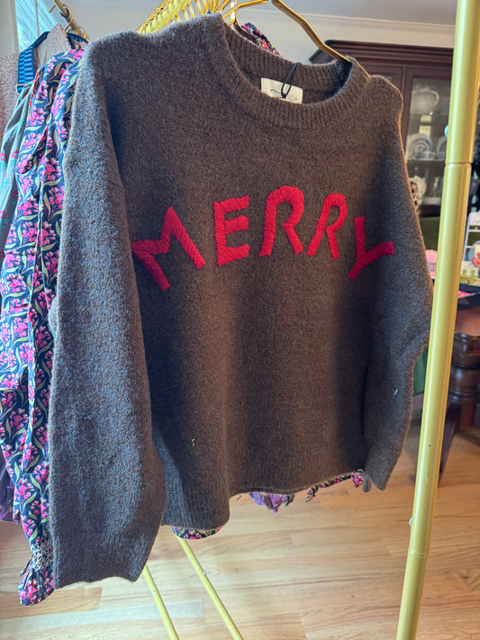 Merry Brown Sweater