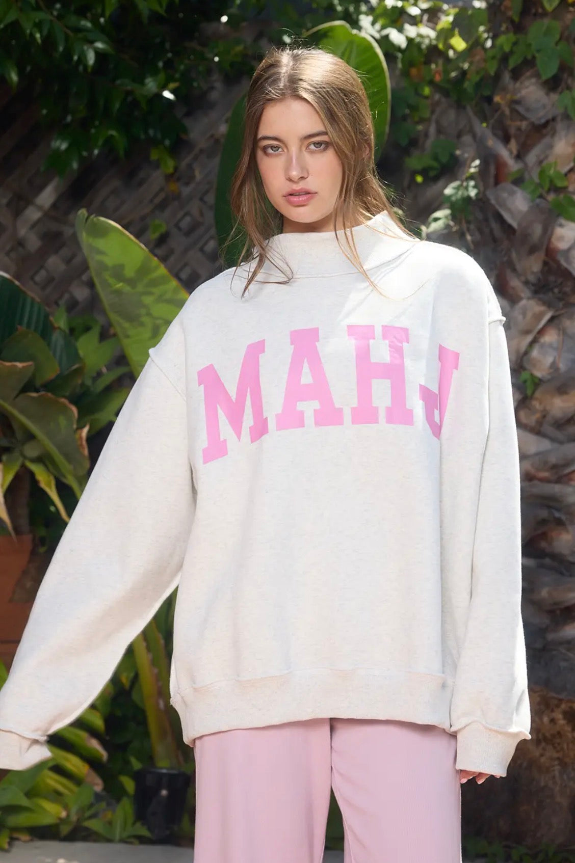 Mahjong Mock Neck Sweatshirt