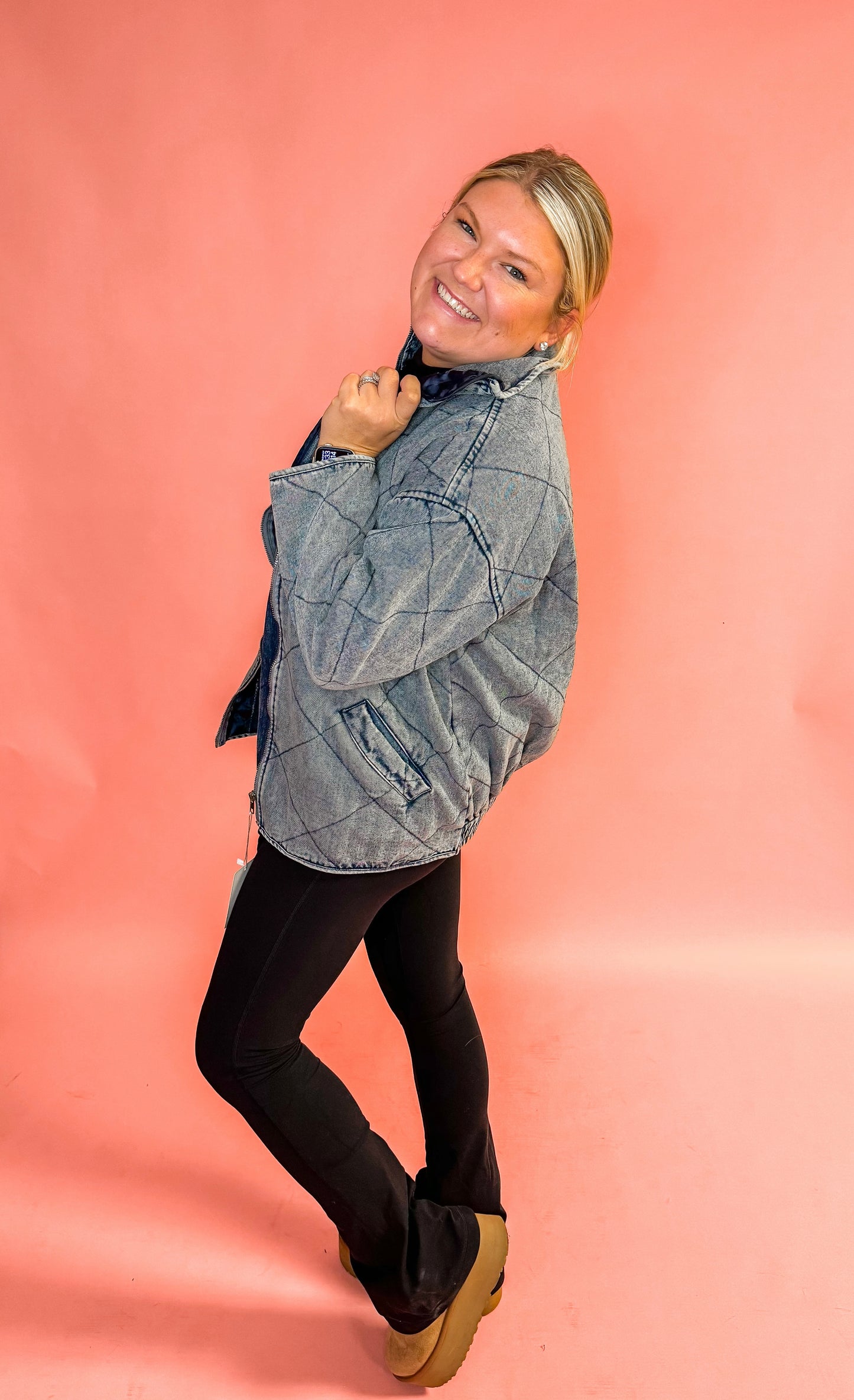 Quilted Denim Jacket
