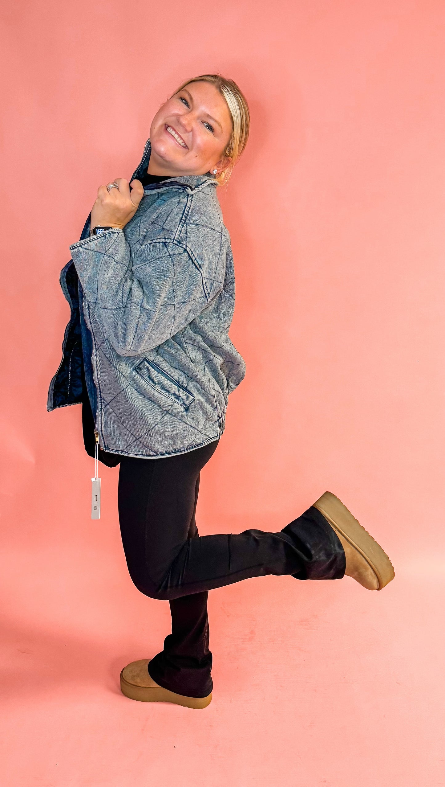 Quilted Denim Jacket