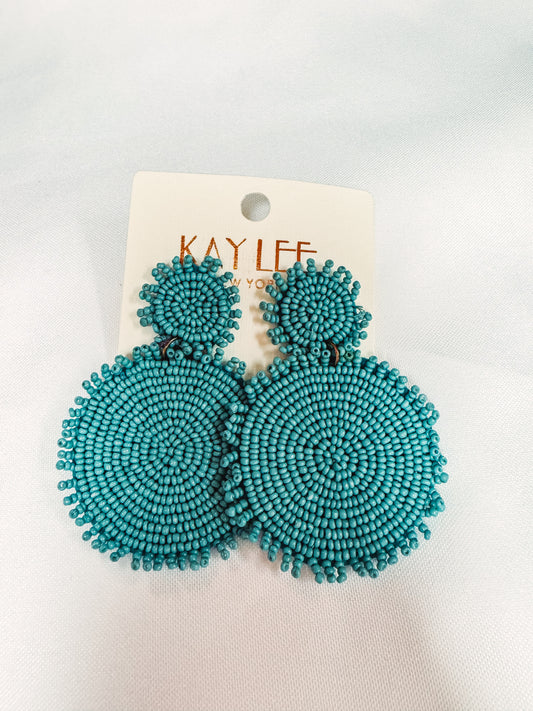Turquoise Beaded Earrings