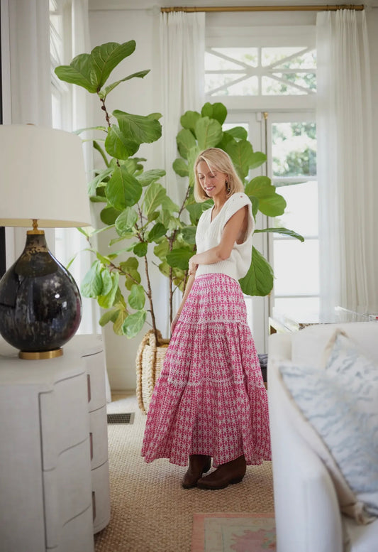 Spice Market Pink Maxi Skirt