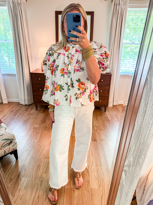 The Charleston Floral Top